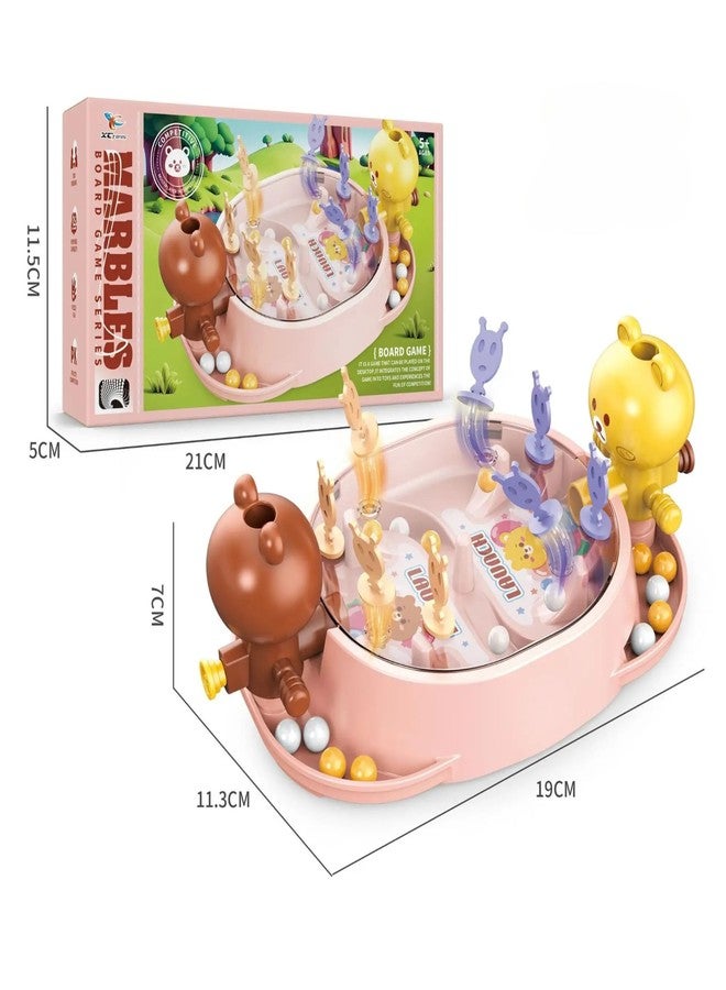 Lefan Pinball Game for Kids 4 5 6 7 Years Pinball Game Kids Aged 3-7, Mini Pin Ball Board Game for 2 Players Educational Space-Themed Toy Birthday Gift for Boys Girls Family Game (Pink) - Image 3